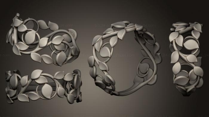 Ювелирные перстни и кольца (Кольцо 017, JVLRP_0125) 3D модель для ЧПУ станка